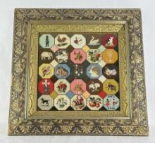 Jennie Phipps Parsons 1882 Needlepoint Sampler