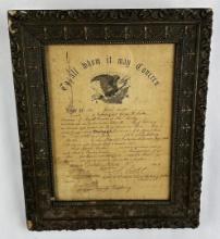 8th Ohio Cavalry Civil War Discharge