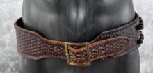 Idaho Tooled Leather Cartridge Belt