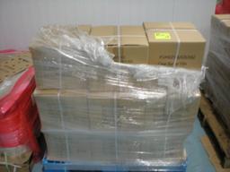 Pallet of clear barrier film,140mm x2500' 4 mil,2 rolls per case, approx 21