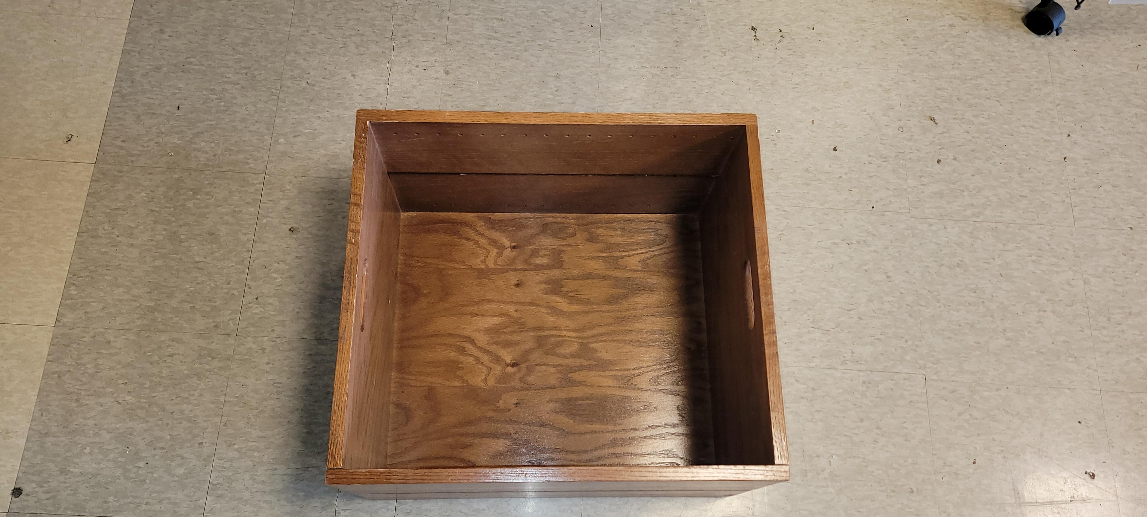 BOXES WOOD WITH HANDLES 20 X 23 X 14 LOT OF 4