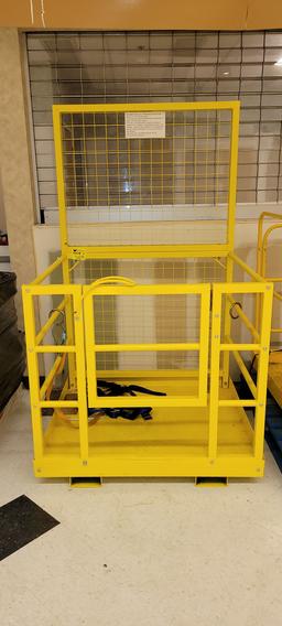 FORKLIFT CAGE WITH HARNESS 45" X 43" X 42"