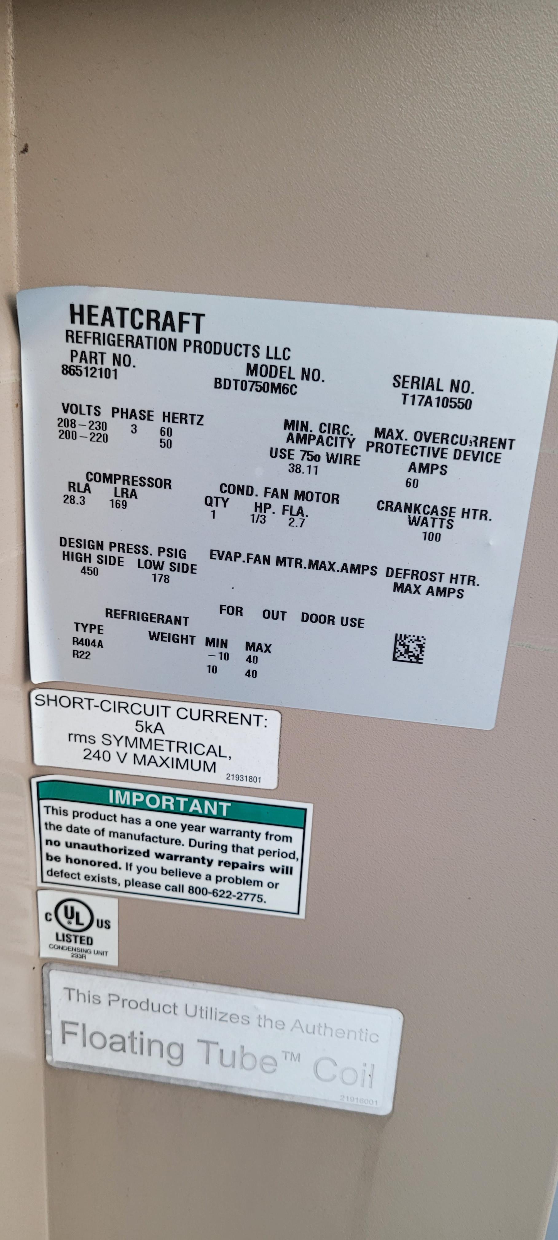 REMOTE CONDENSING UNIT