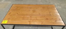 TABLE WOOD TOP METAL FRAME 60"W X 36"D X 30"H