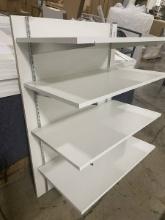 WALL MOUNTABLE SINGLE SIDED SHELF ASSEMBLY 47.75IN HIGH X 33.25IN WIDE WITH (4) 15.75IN SHELVES