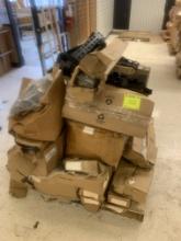 pallet of miscellaneous pushers shelving & parts