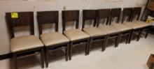 WOOD CHAIRS WITH PADDED SEAT