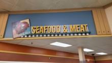 WALL SIGN SEAFOOD AND MEAT 10' WIDE
