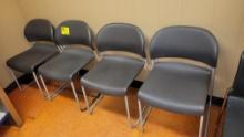 MOLDED CHAIRS WITH TUBE FRAME SET OF 4