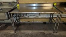 TABLE STAINLESS 60 X 30 WITH BACKSPLASH