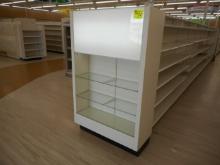 LIGHTED GLASS SHELF END CAP DISPLAY