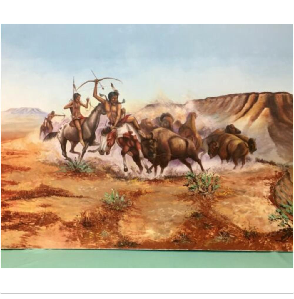 HUGE 4' x 6' Original Oil Painting by The Known Navajo Artist, Jimmy Yellowhair