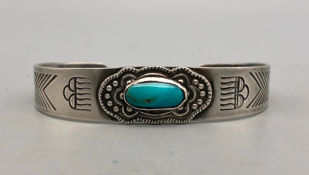 Vintage Fred Harvey Era Turquoise Bracelet