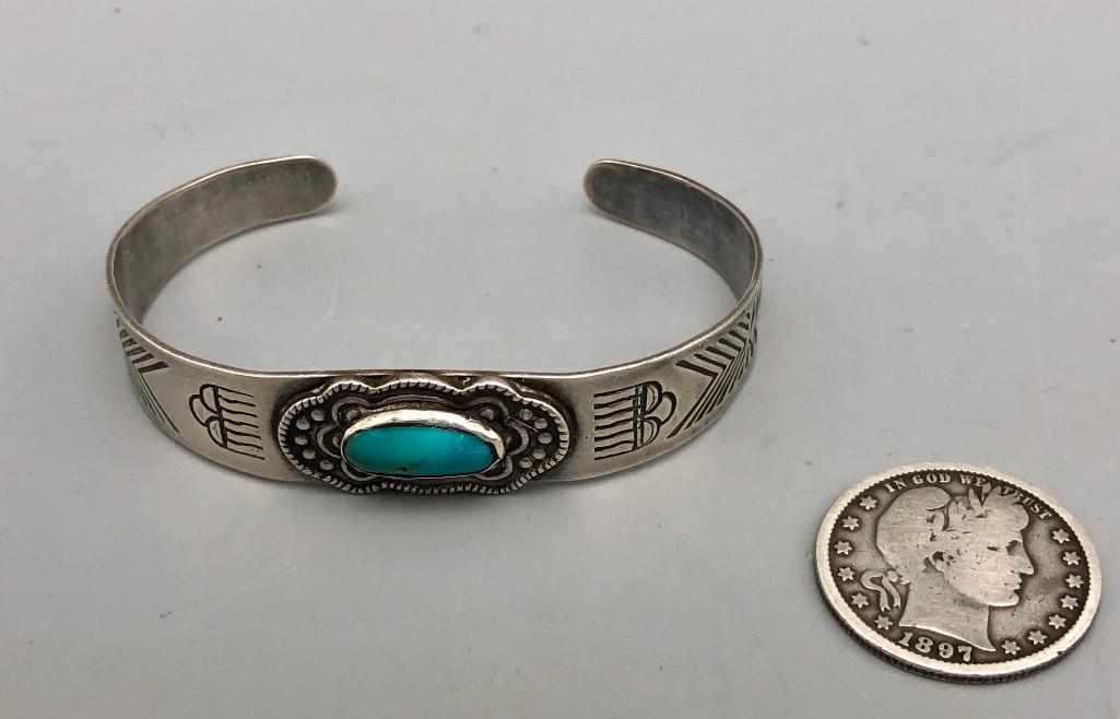 Vintage Fred Harvey Era Turquoise Bracelet