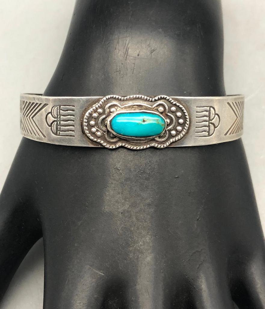 Vintage Fred Harvey Era Turquoise Bracelet