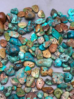 Over 1100 Carats of Drilled Turquoise Beads