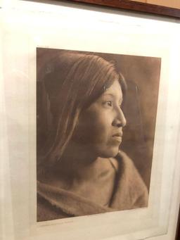 Edward Curtis Photogravure - A Desert Cahuilla Woman -1924