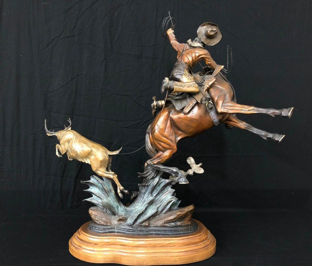 "Texas Two Step" - A Large Bronze Sculpture by the Well Known Artist Vic Payne