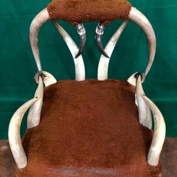 A Unique Old Steer Horn Chair