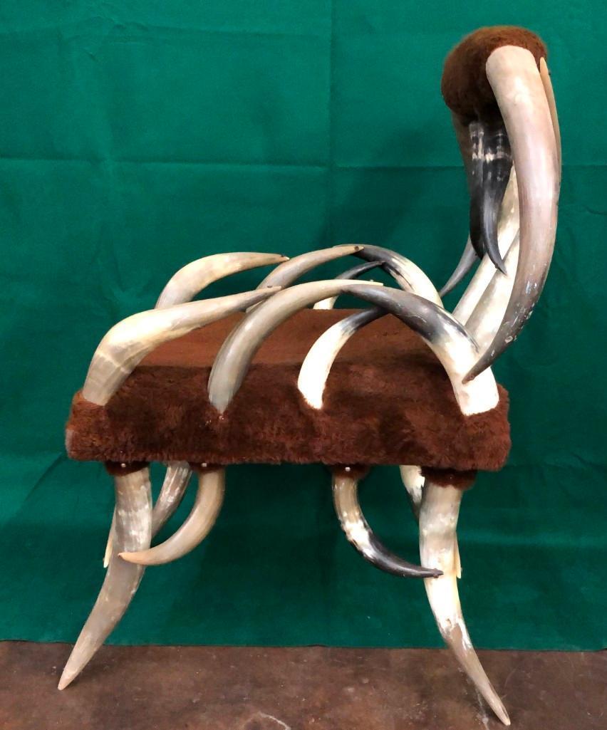 A Unique Old Steer Horn Chair
