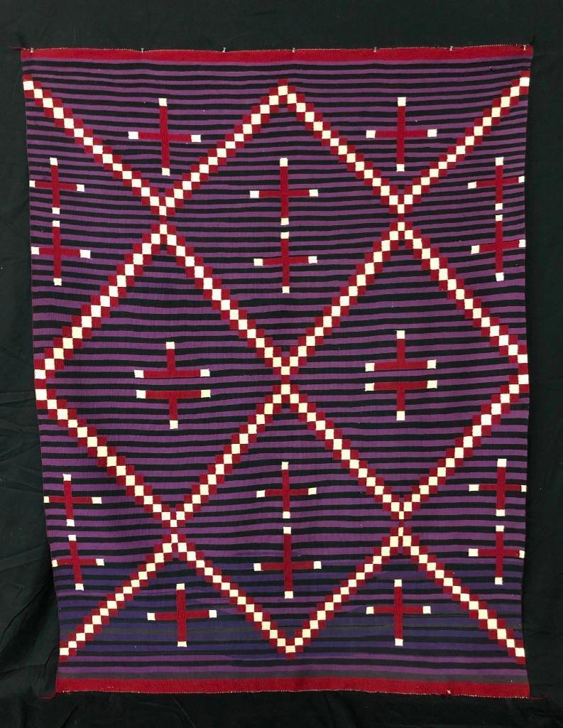 Large Germantown "Moki Style" Navajo Textile C.1890s