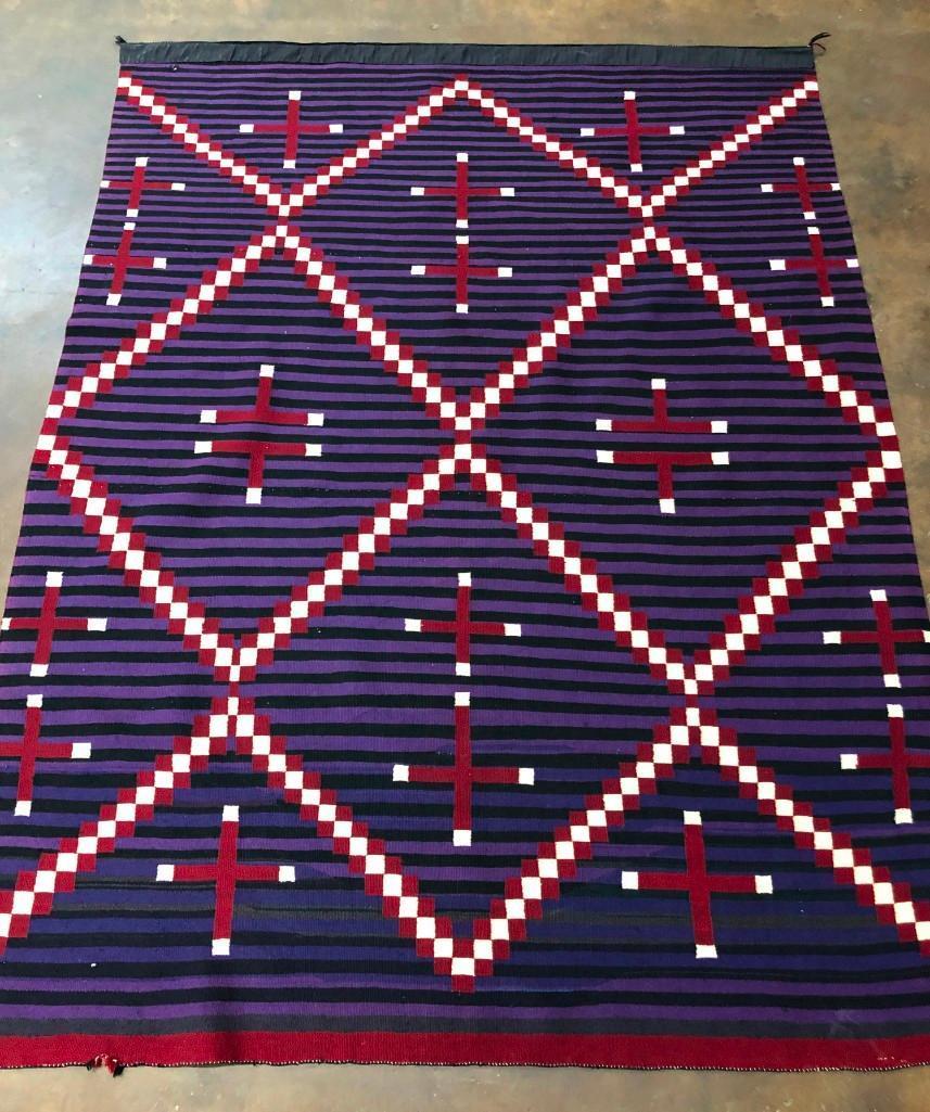 Large Germantown "Moki Style" Navajo Textile C.1890s