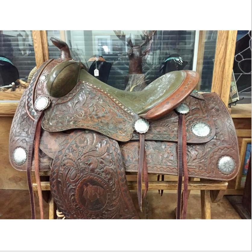 Fancy F.O. Baird Saddle With Tapaderos