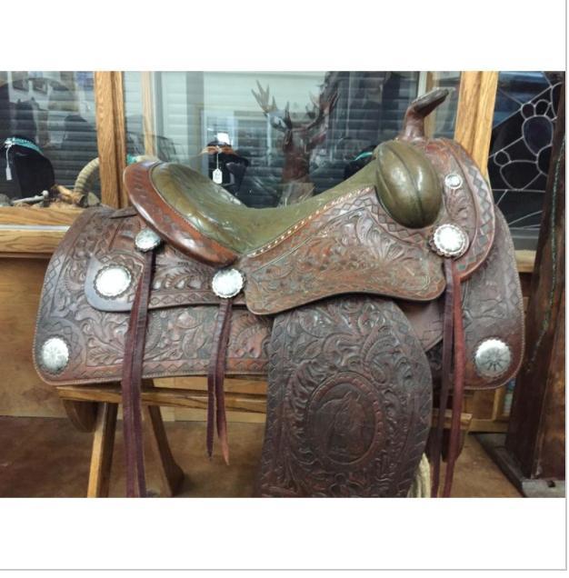 Fancy F.O. Baird Saddle With Tapaderos