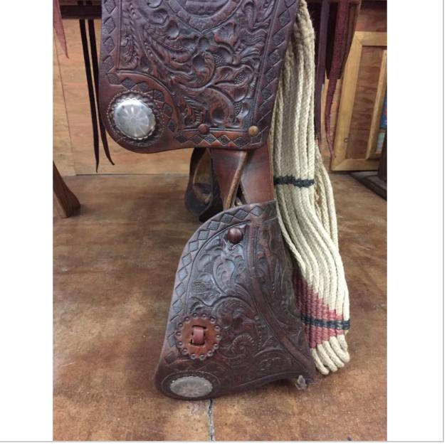 Fancy F.O. Baird Saddle With Tapaderos