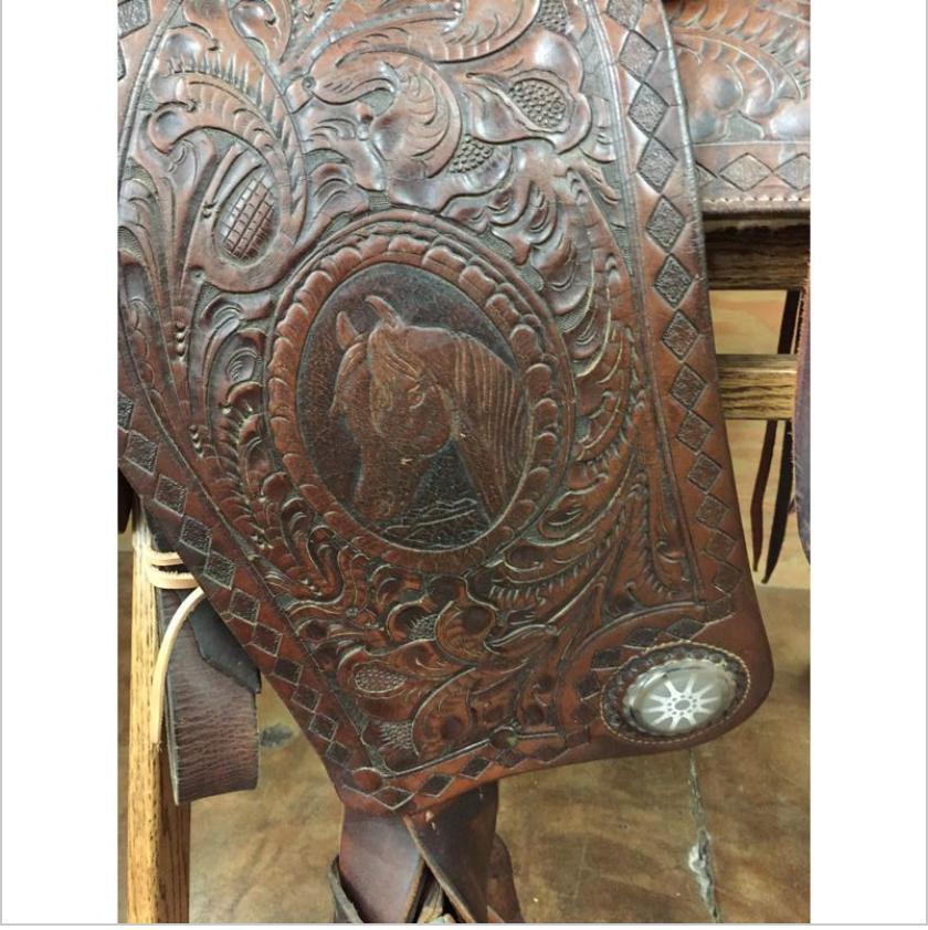 Fancy F.O. Baird Saddle With Tapaderos