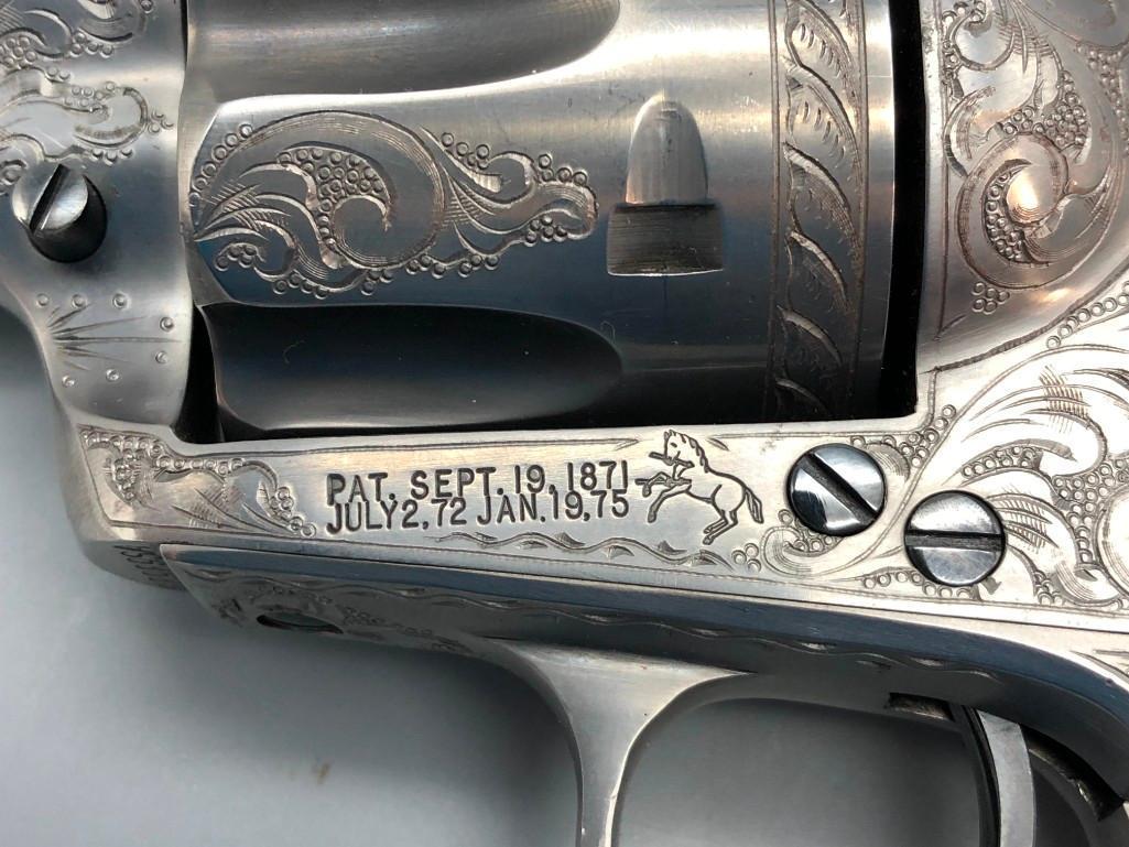 Engraved 2nd Gen Colt Single Action Army Revolver