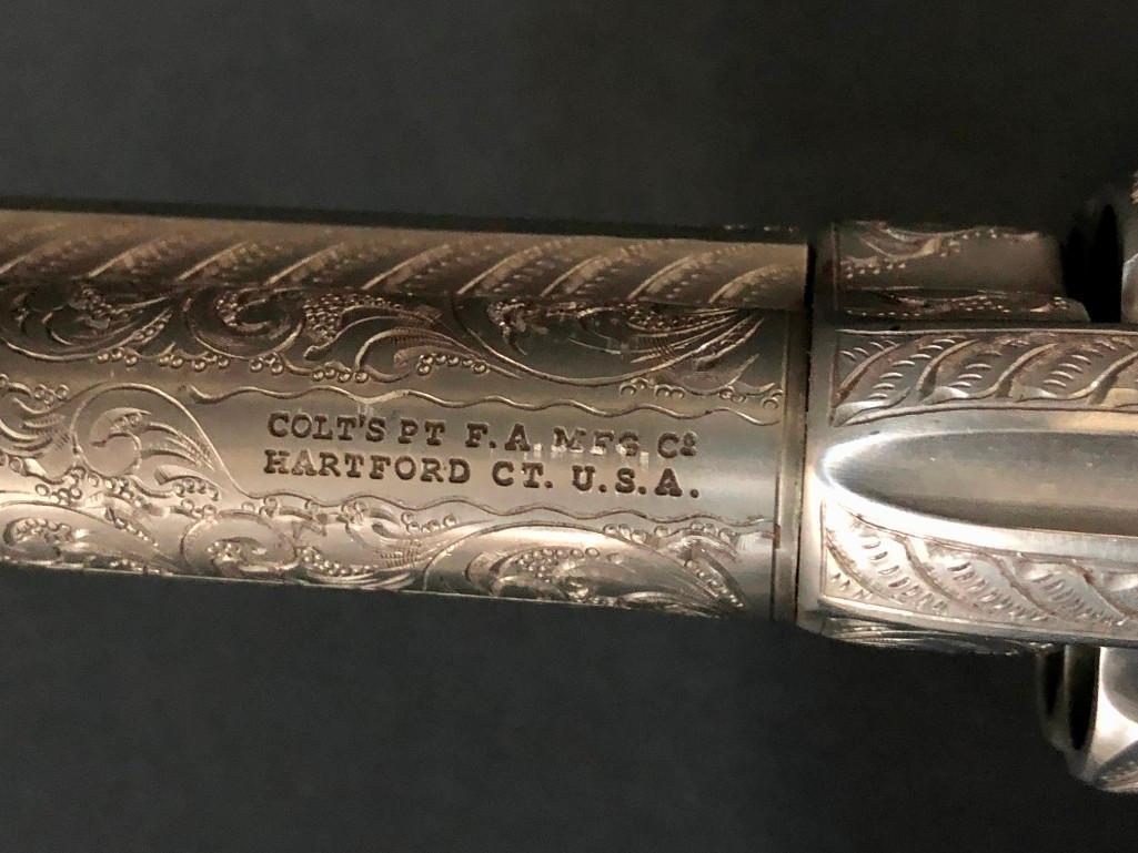 Engraved 2nd Gen Colt Single Action Army Revolver