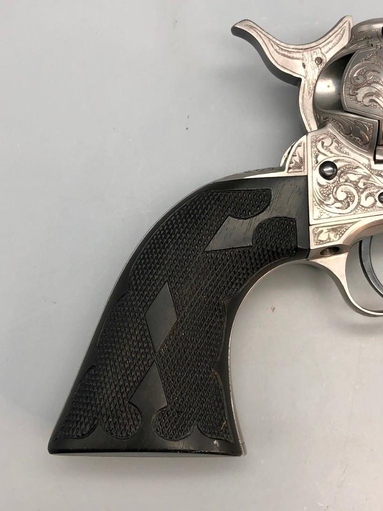 Engraved 2nd Gen Colt Single Action Army Revolver