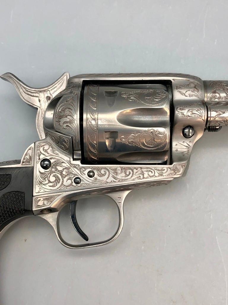 Engraved 2nd Gen Colt Single Action Army Revolver