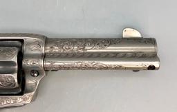 Engraved 2nd Gen Colt Single Action Army Revolver