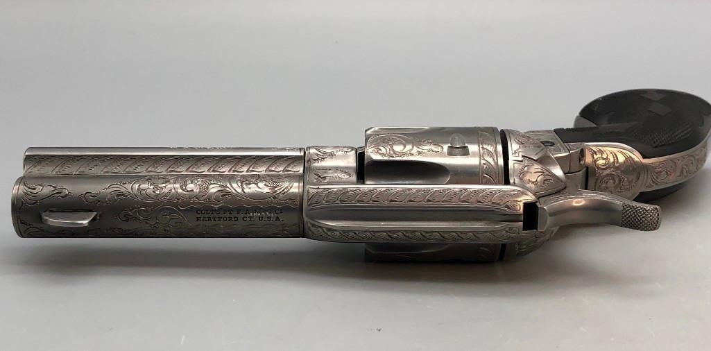 Engraved 2nd Gen Colt Single Action Army Revolver