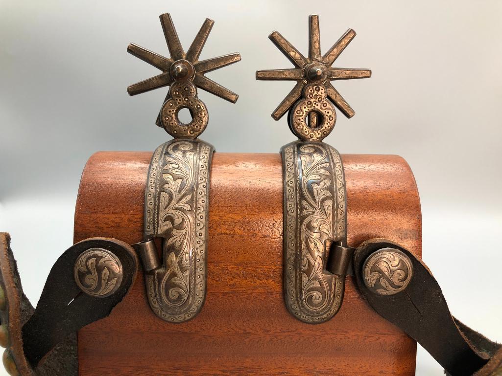 Antique Mexican Spurs with Spotted Straps