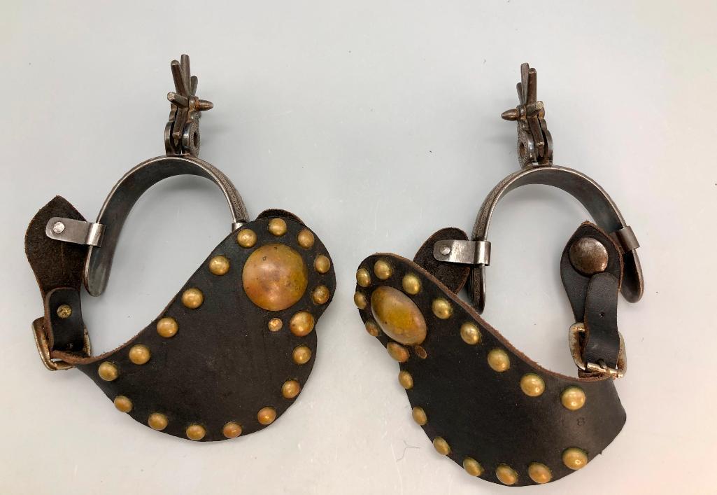 Antique Mexican Spurs with Spotted Straps