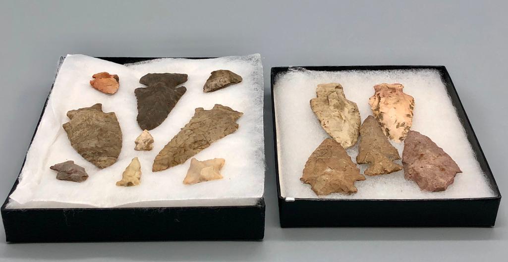 Two Displays of Found Stone Points