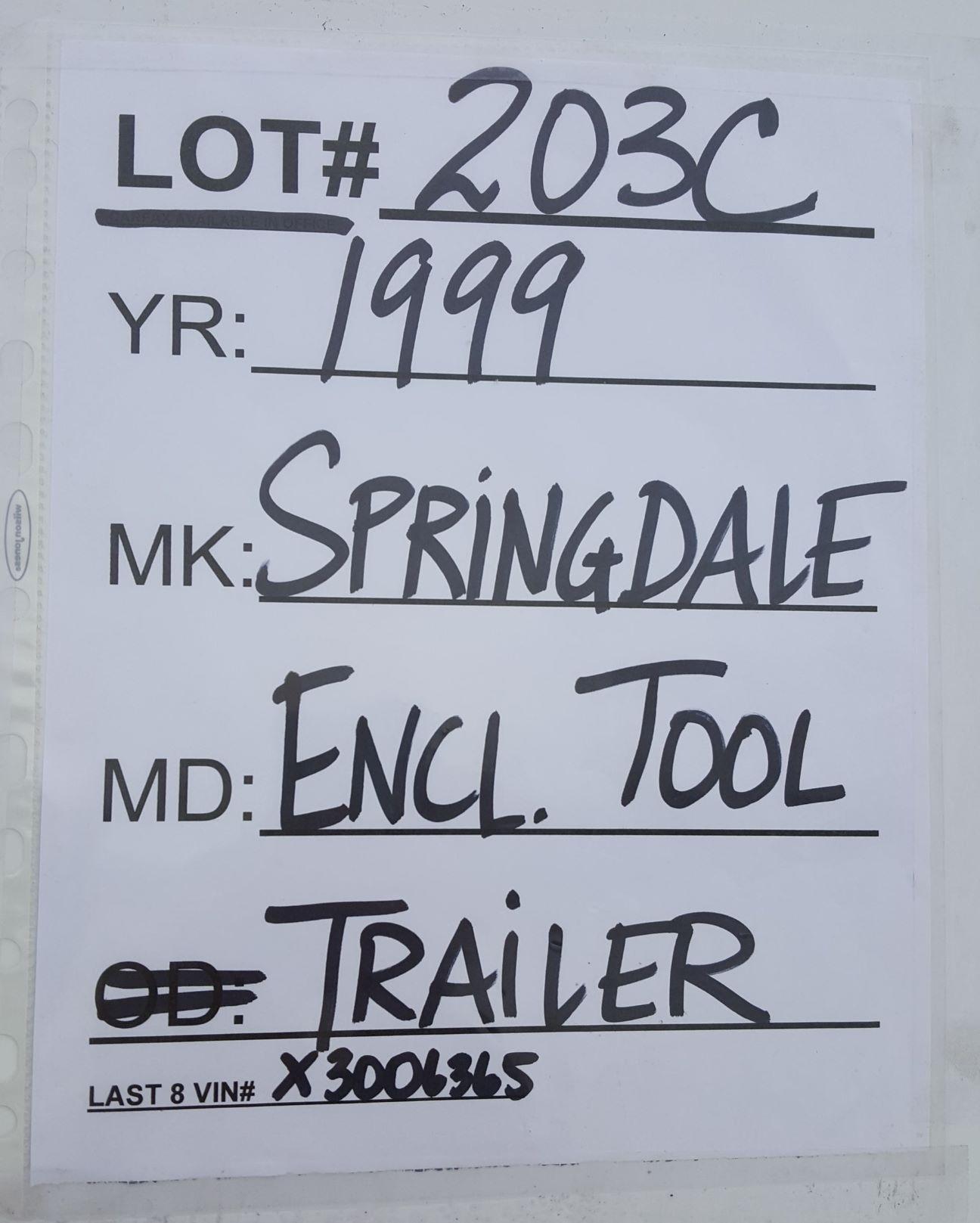 1999 Springdale Enclosed Tool Trailer