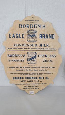 Bordens Milk Cardboard & Dutch Masters Cigar Sign