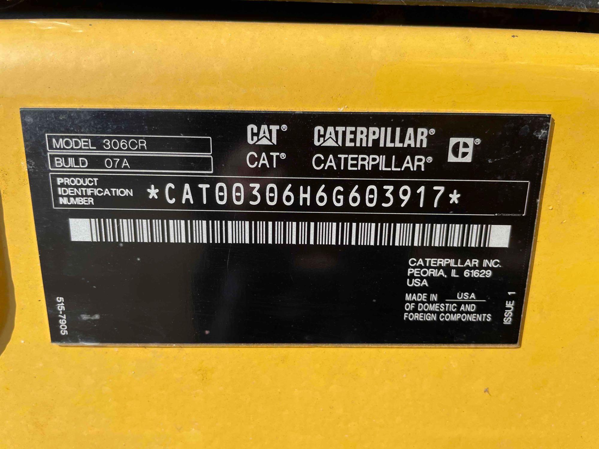 NEW/UNUSED 2021 Caterpillar 306 Hydraulic Excavator