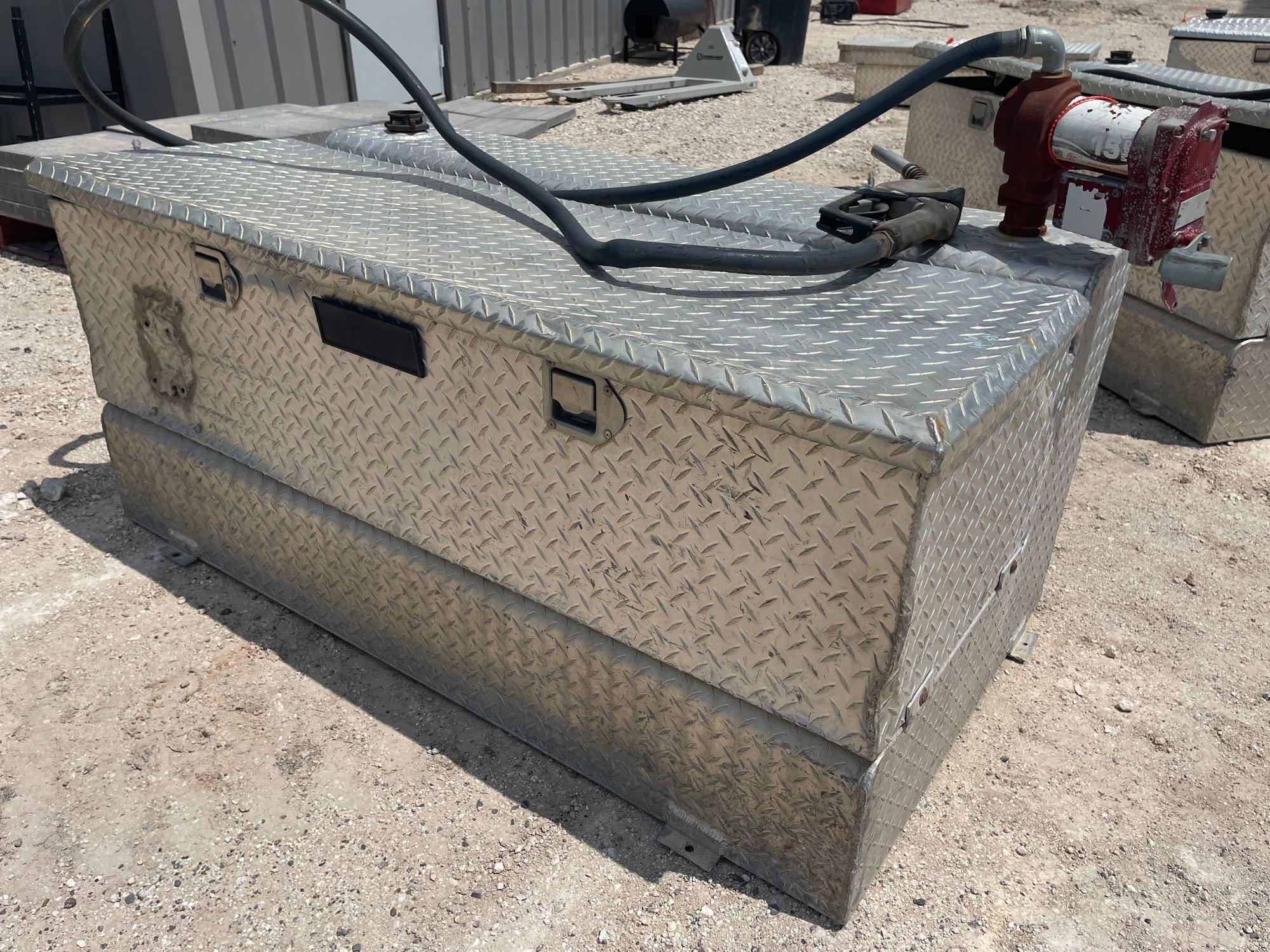 BMC 57 inch tool box with 75 gal fuel tank.