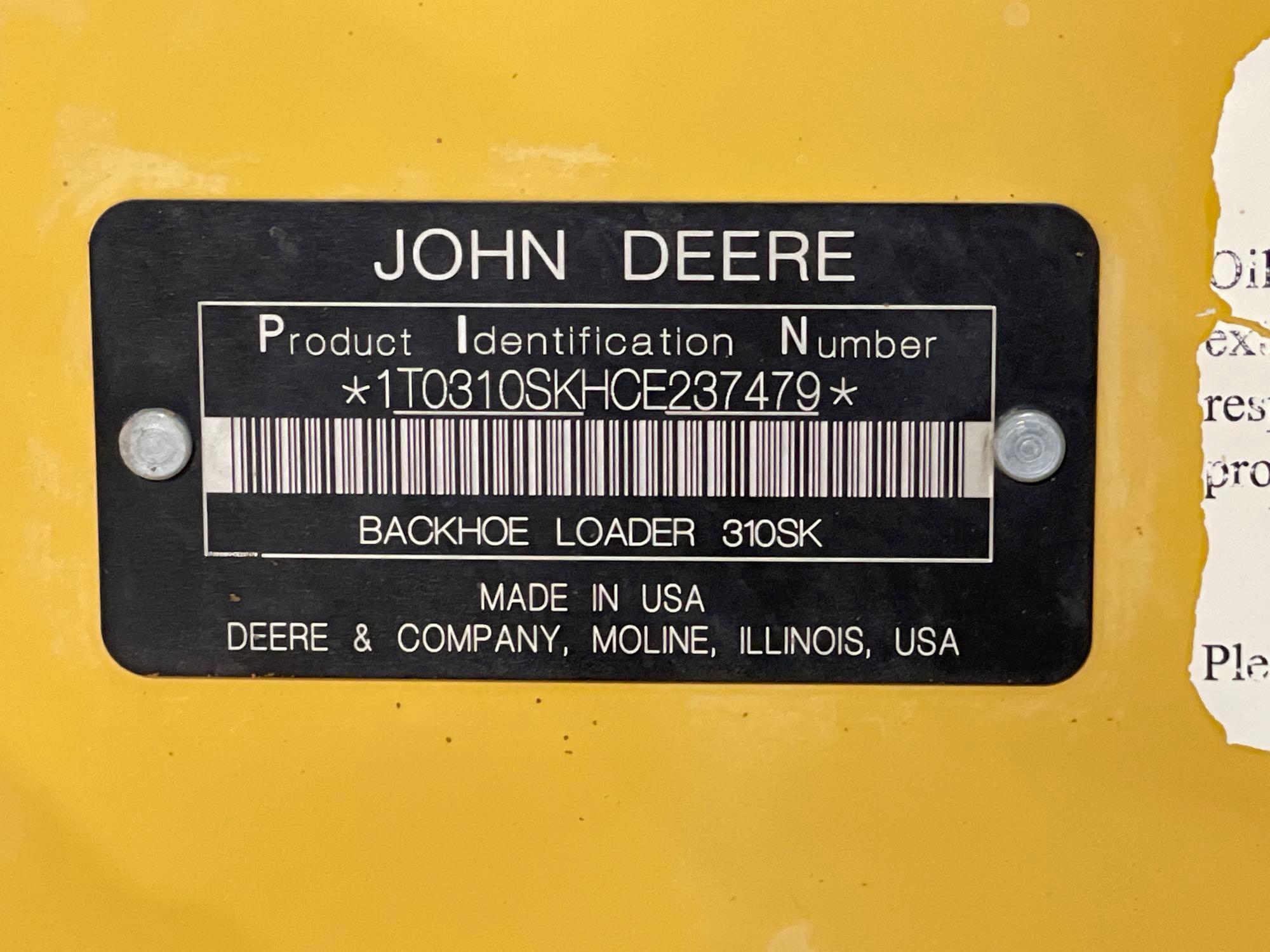 2013 John Deere 310SK Backhoe Loader