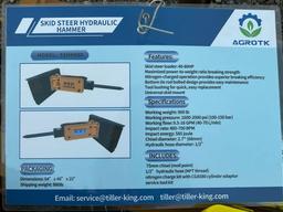 2022 NEW/UNUSED Agrotk 680 Hydraulic Drop Hammer Skid Steer Attachment