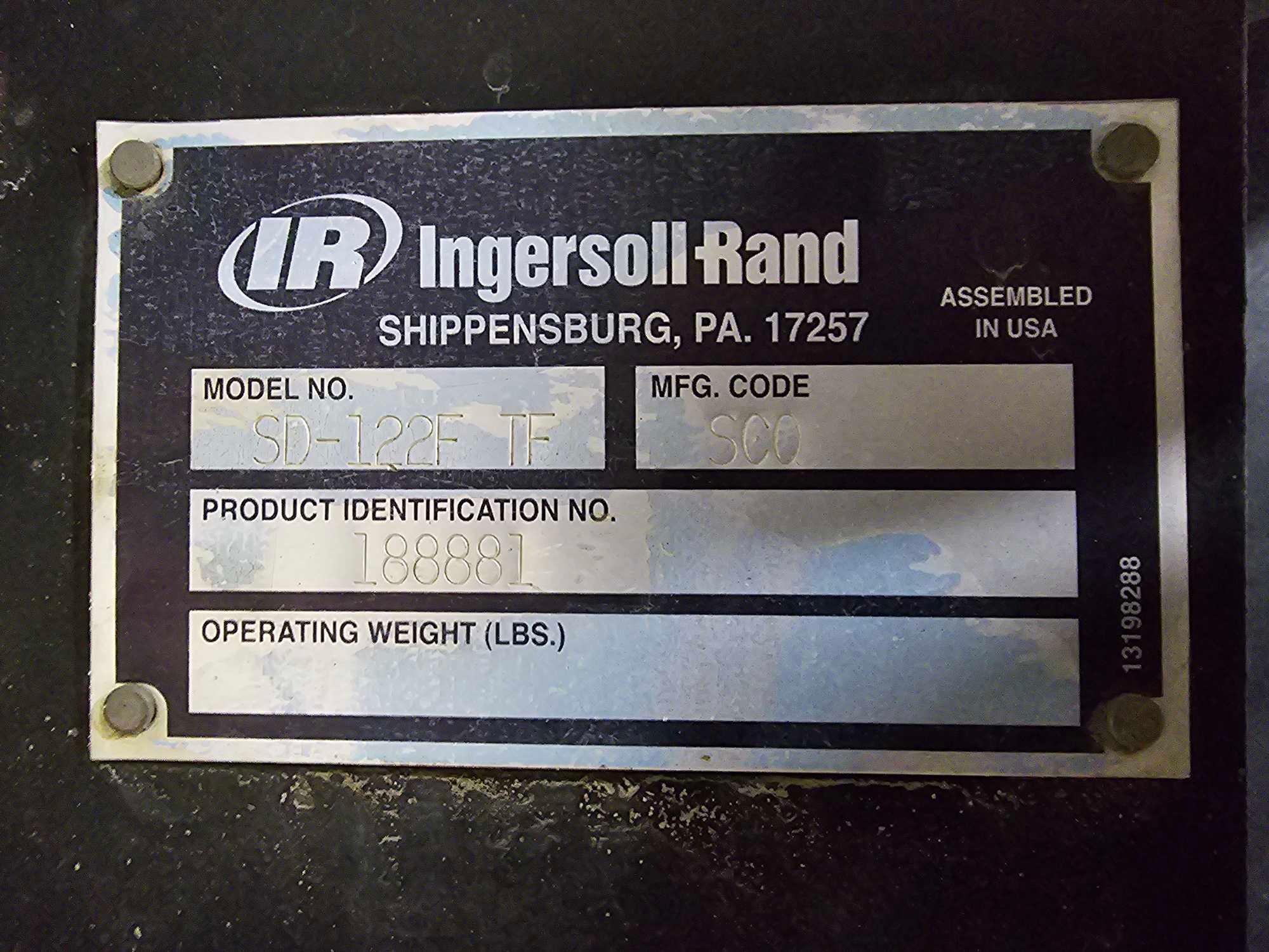 2005 Ingersoll Rand SD122F TF Single Drum Vibratory Roller