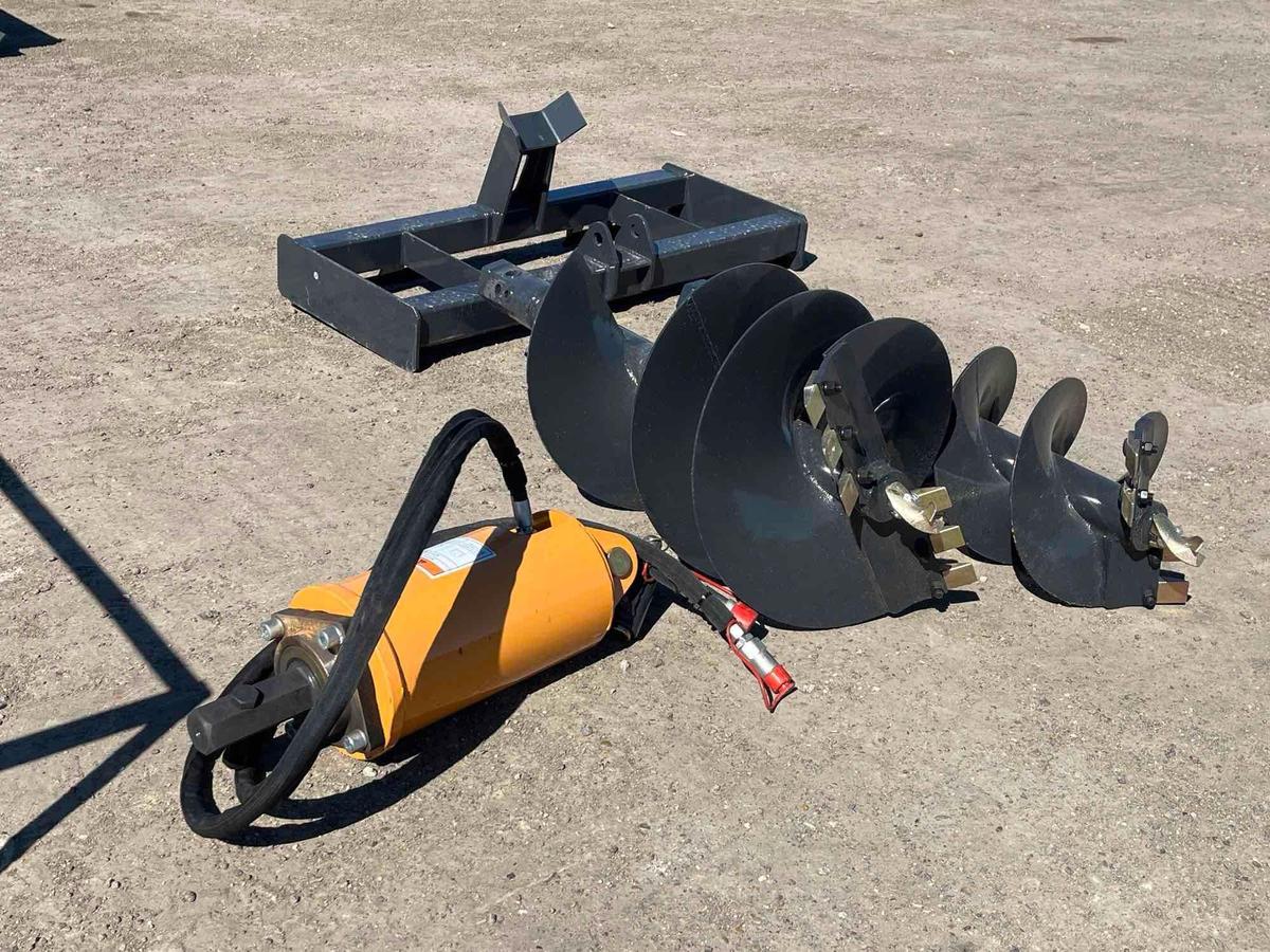 NEW/UNUSED 2023 Wolverine ADB-13-1218R Skid Steer Auger Drive & Bit Attachment