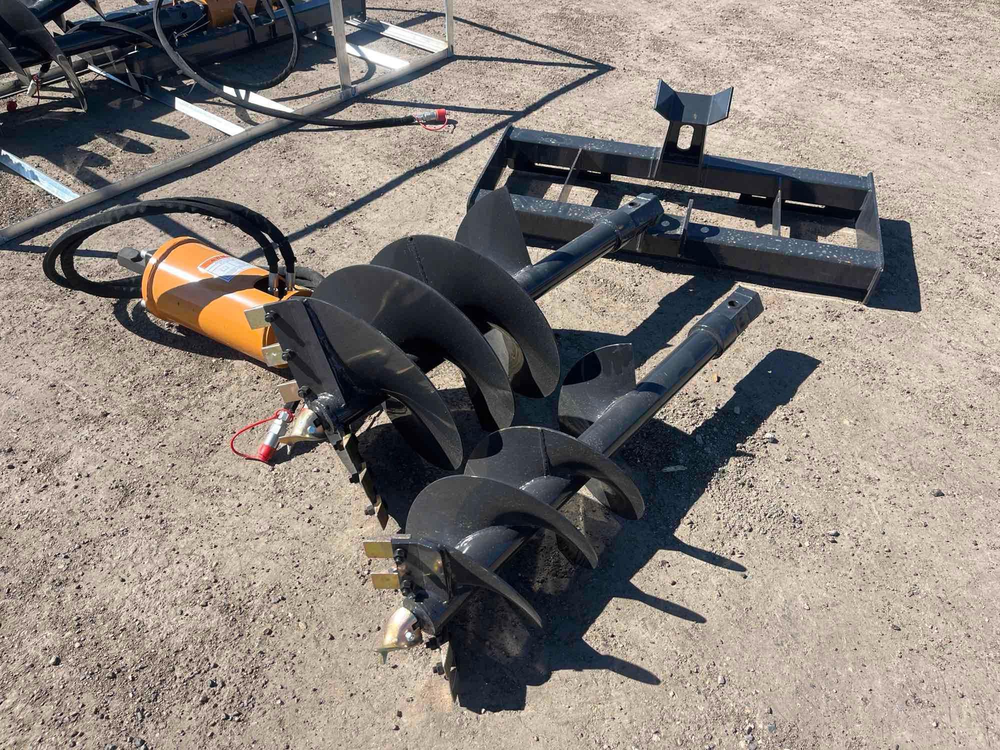 NEW/UNUSED 2023 Wolverine ADB-13-1218R Skid Steer Auger Drive & Bit Attachment