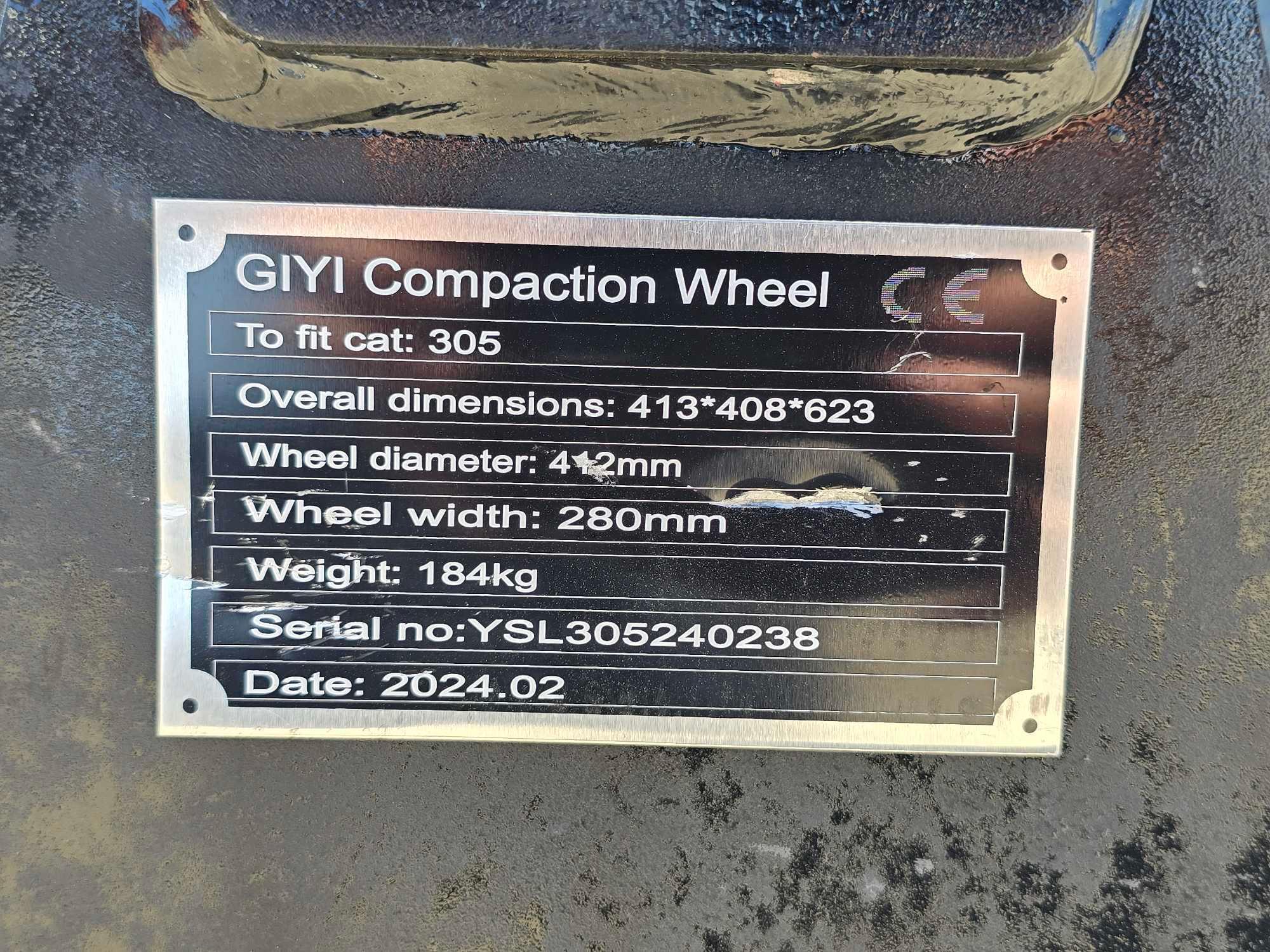 NEW/UNUSED 2024 GIYI Excavator Compaction Wheel