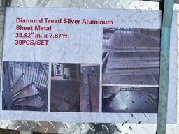Diamond Tread Silver Aluminum Sheet Metal